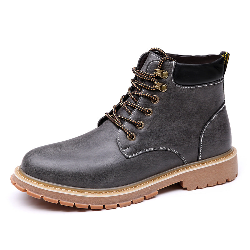 Men's Korean Trendy Worker Fleece-lined Warm Beef Boots