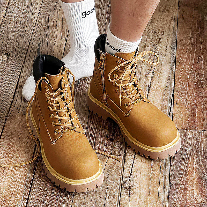 Men's Bottom Height Increasing Outdoor Mountaineering High Boots