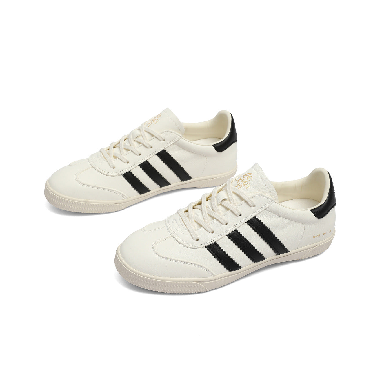 Women's Layer Cowhide Easy Wear Four German Training Flat Sports Sneakers