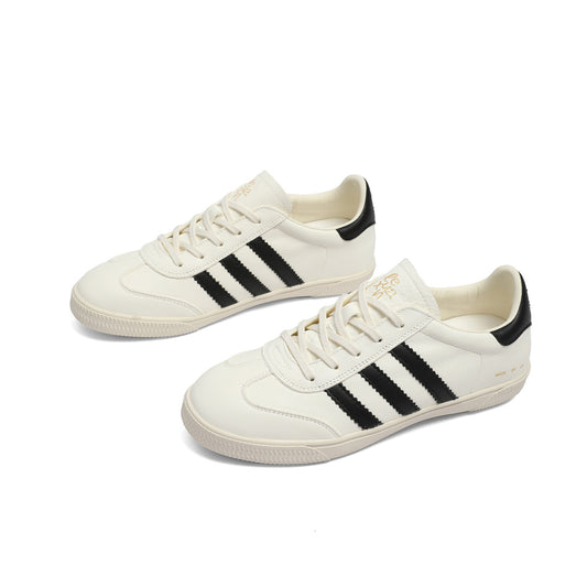 Women's Layer Cowhide Easy Wear Four German Training Flat Sports Sneakers