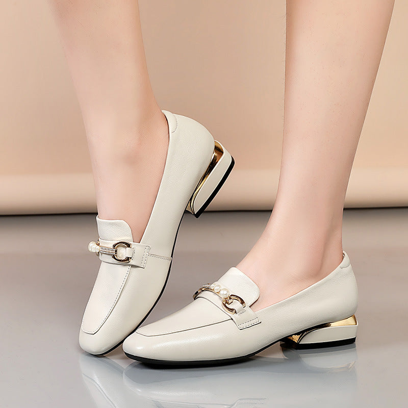 Women's Summer Thin British Style Thick Bottom Retro Lace Up Women's Shoes