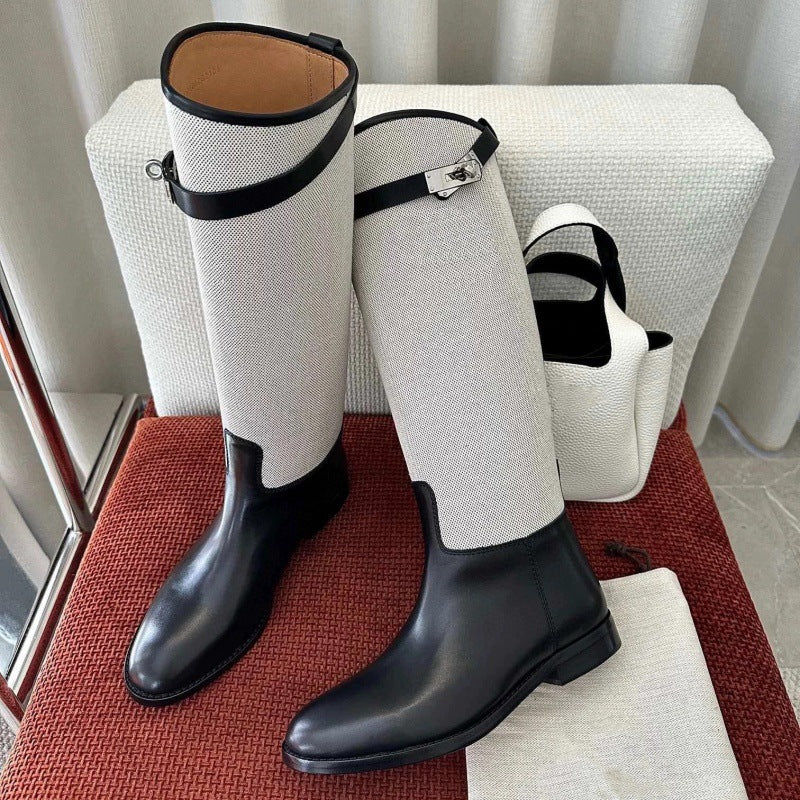 Women's Family Genuine Chelsea Knight Lock Below Women's Leather Boots