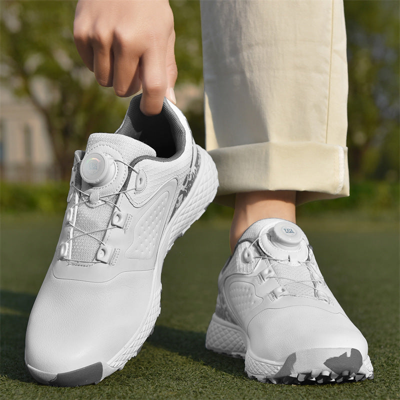 Women's & Men's Couple Comfortable Waterproof Automatic Knob Retractable Sneakers