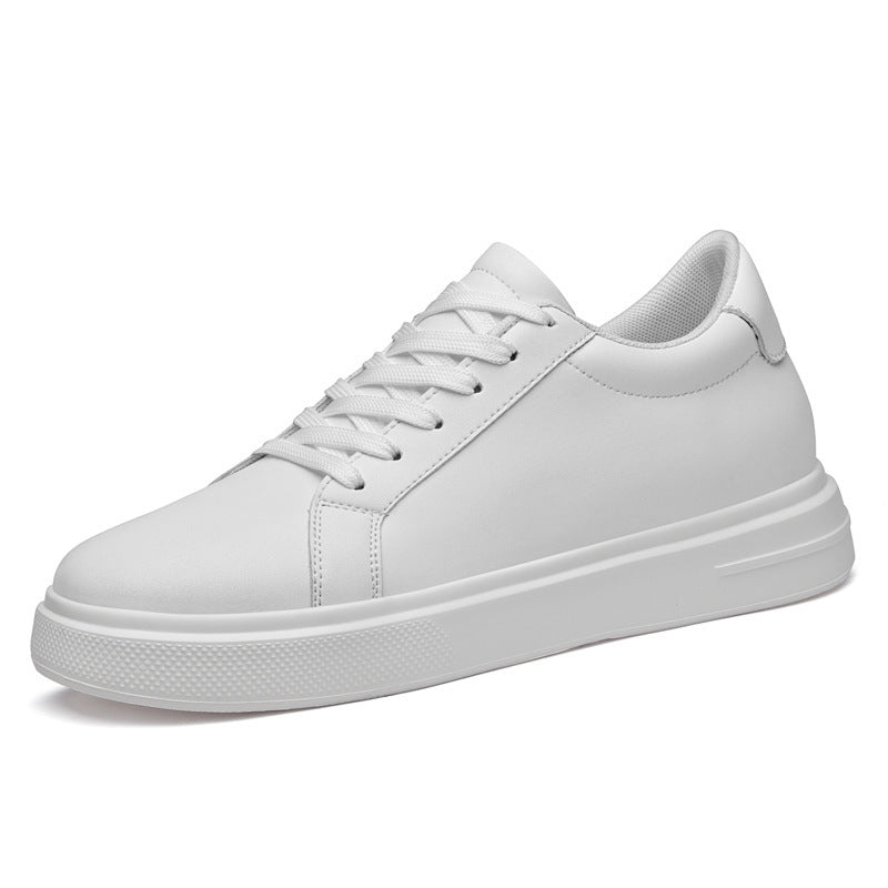 Men's Invisible Trendy Platform Height Increasing Insole White Men's Board Shoes