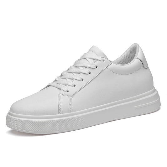 Men's Invisible Trendy Platform Height Increasing Insole White Men's Board Shoes
