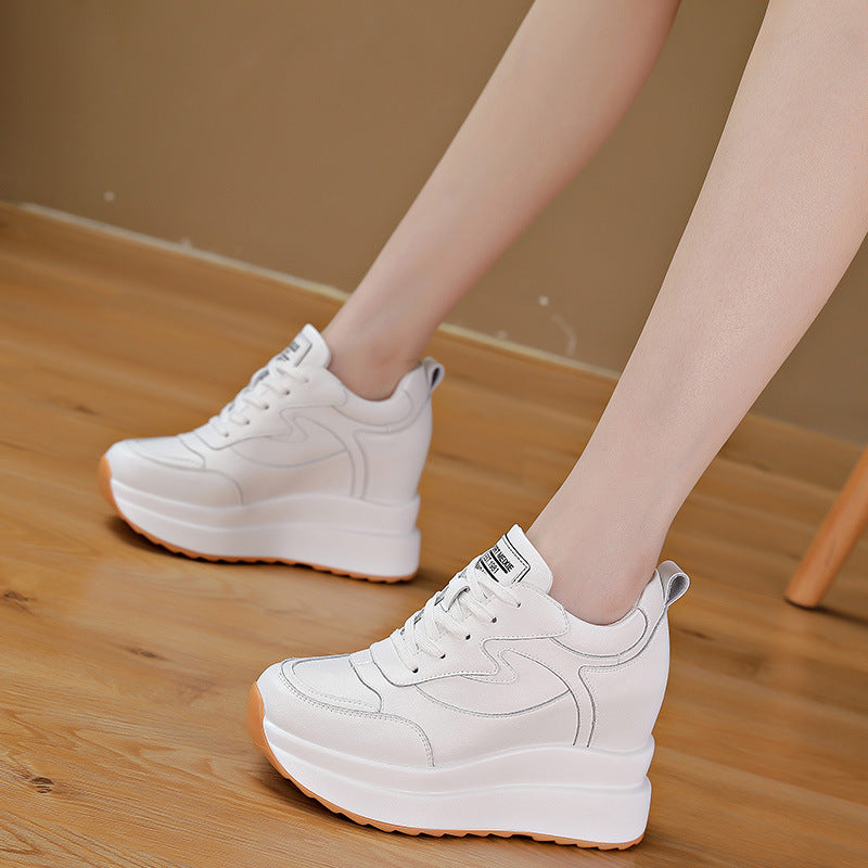 Women's Autumn Platform Muffin Small Height Increasing Insole Women's Casual Shoes