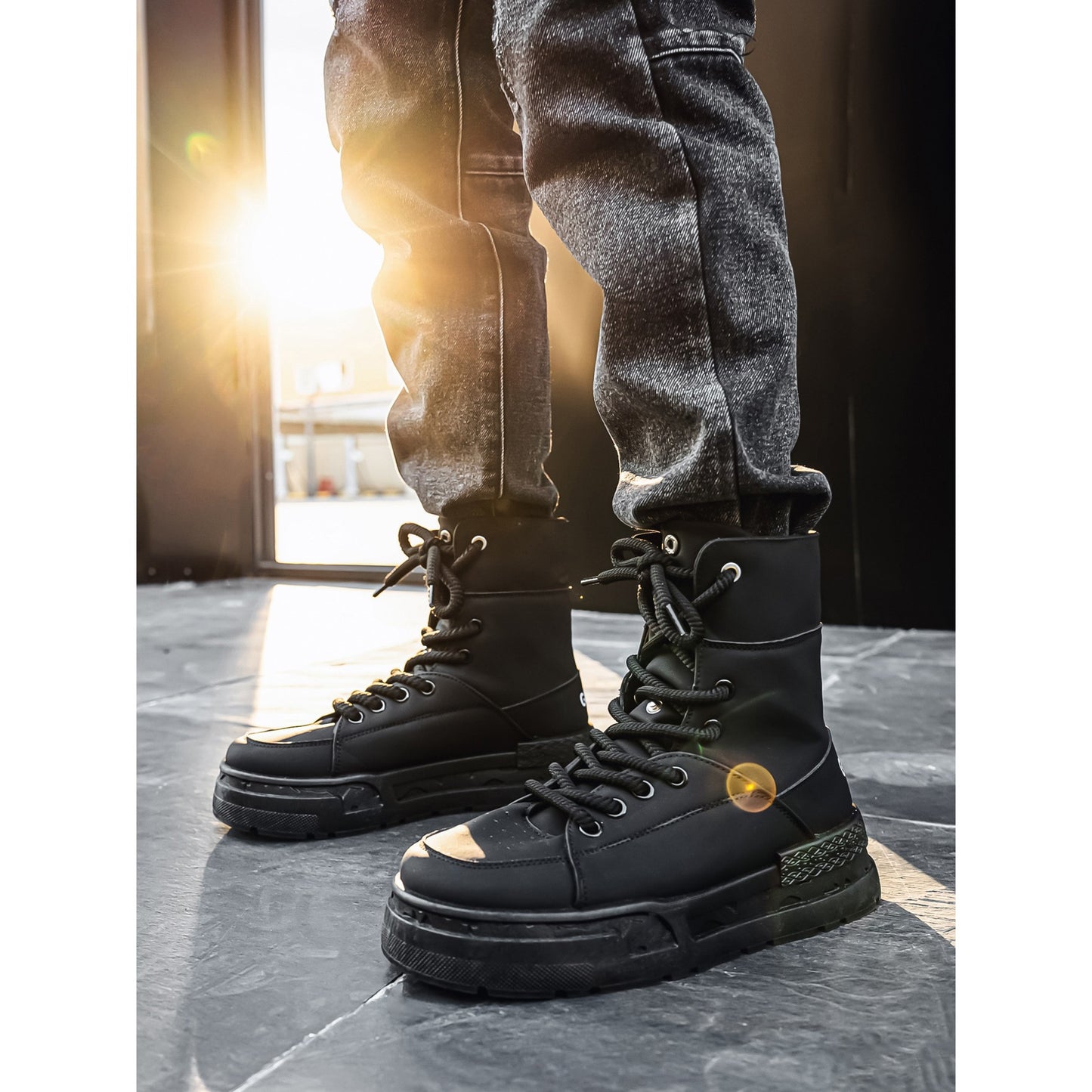 Classic Attractive Men's Platform Invisible Size Men's Canvas Shoes