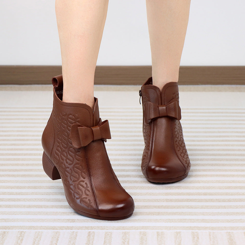 Women's Retro Medium Chunky Soft Bottom Surface Casual Shoes