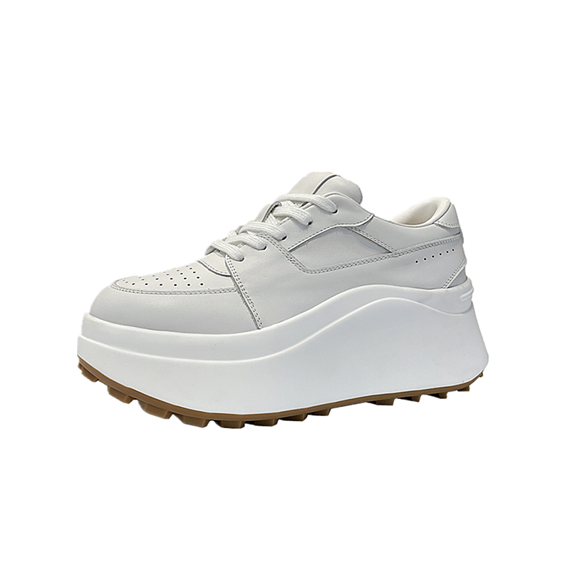 White Height Increasing Platform Muffin Small Fashion Casual Shoes