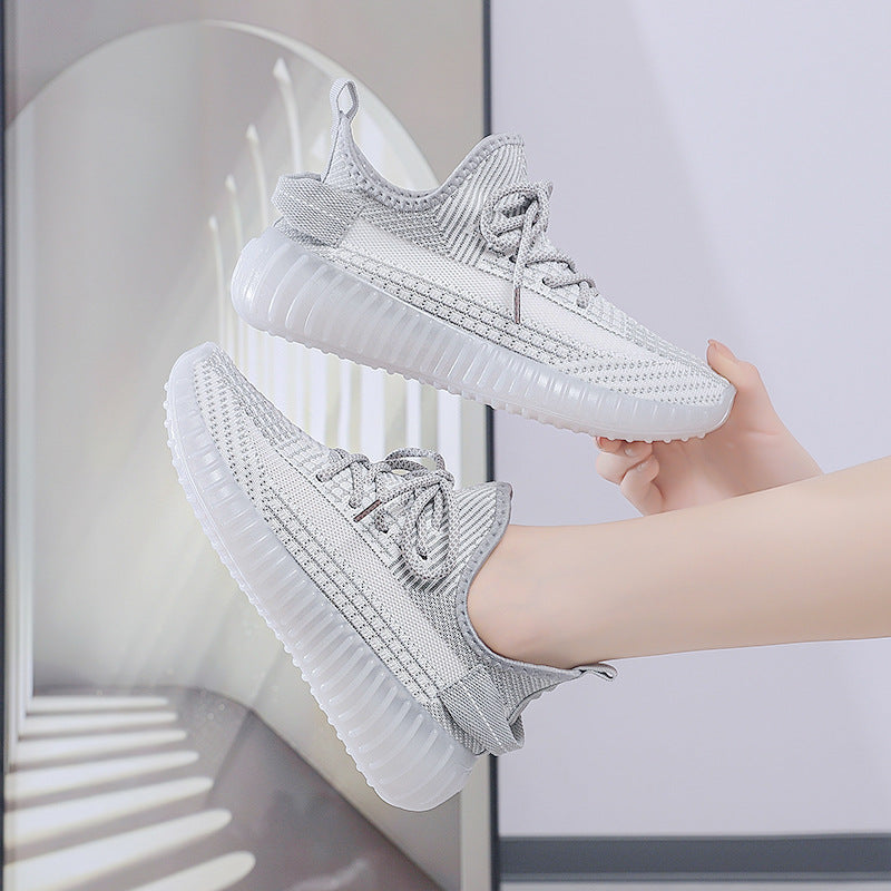 Women's Coconut Flying Woven Gel Korean Style Sneakers