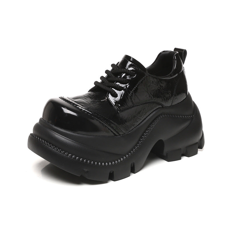 Women's Platform Height Increasing Insole Fashion British Loafers