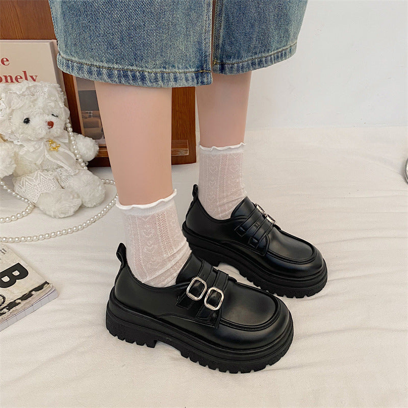 Women's British Style Retro Platform With Skirt Women's Shoes