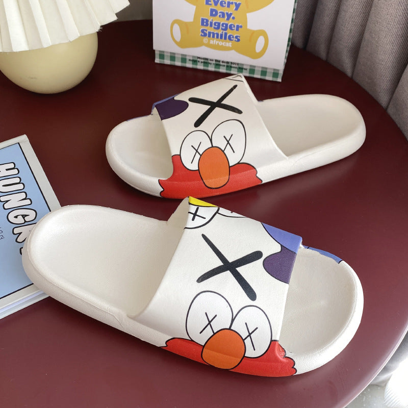 Pretty Indoor Outdoor Platform Thick-soled Cartoon Sandals