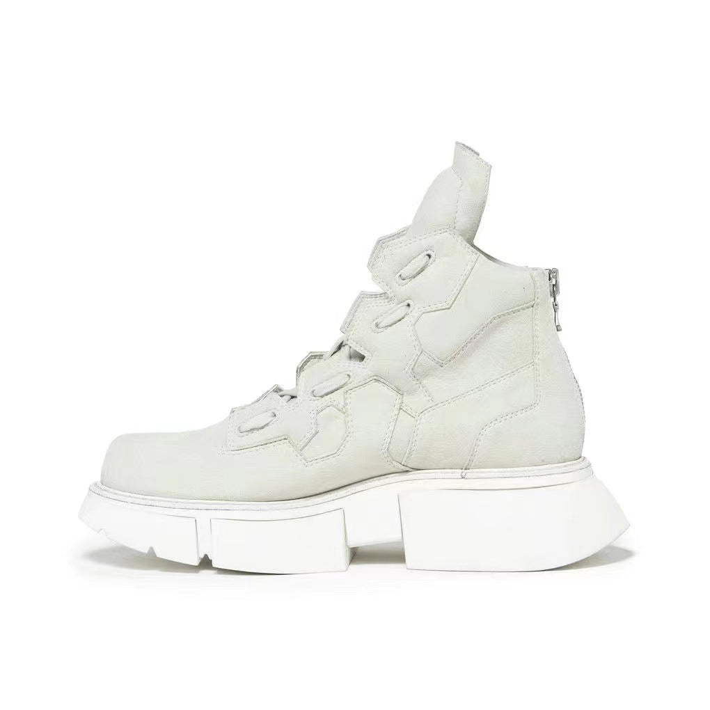 Men's Genuine Platform Elevator Ankle Live Broadcast Boots