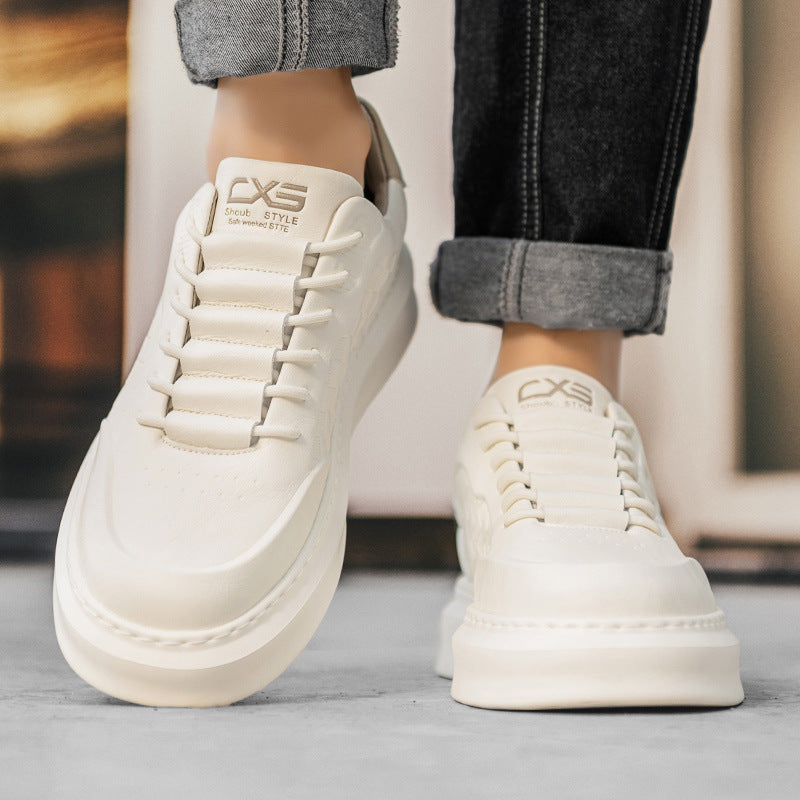 Men's Daily Versatile Skateboard Platform Sports High Sneakers