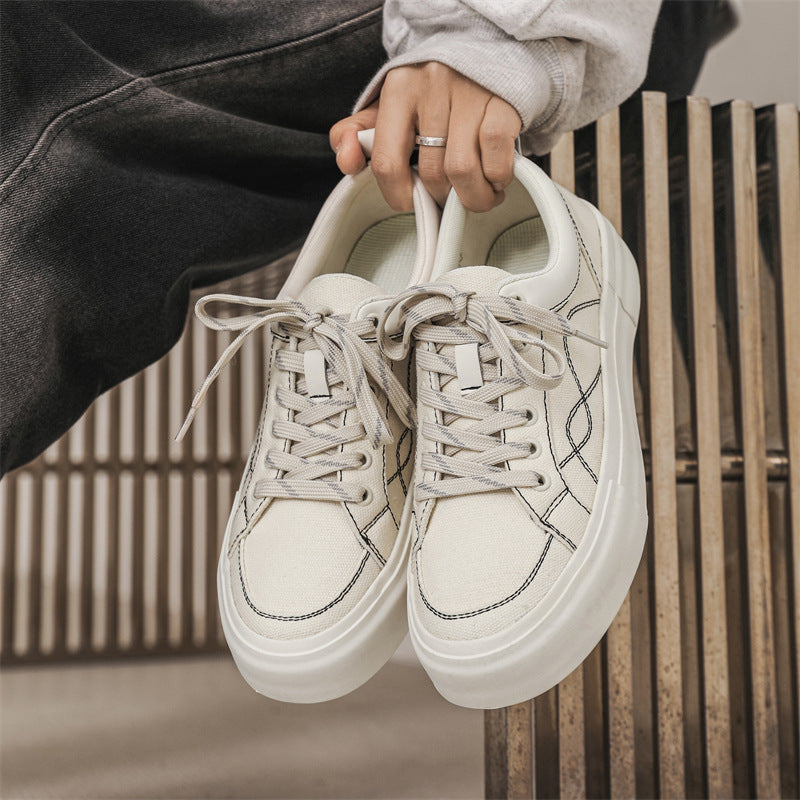 Men's Spring Trendy Breathable Cloth Sports Niche Sneakers