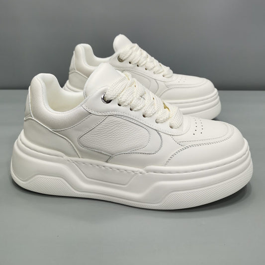 Men's Thick-soled Lightweight Fashion Trendy White Casual Shoes
