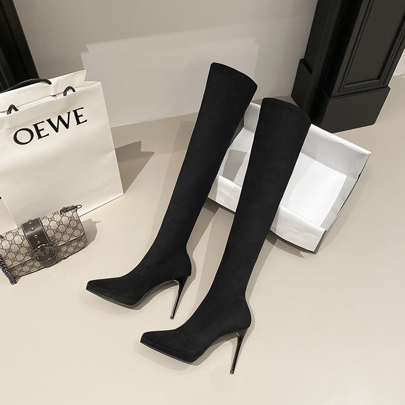 Toe Long Female Over The Knee Stretch Thin Boots