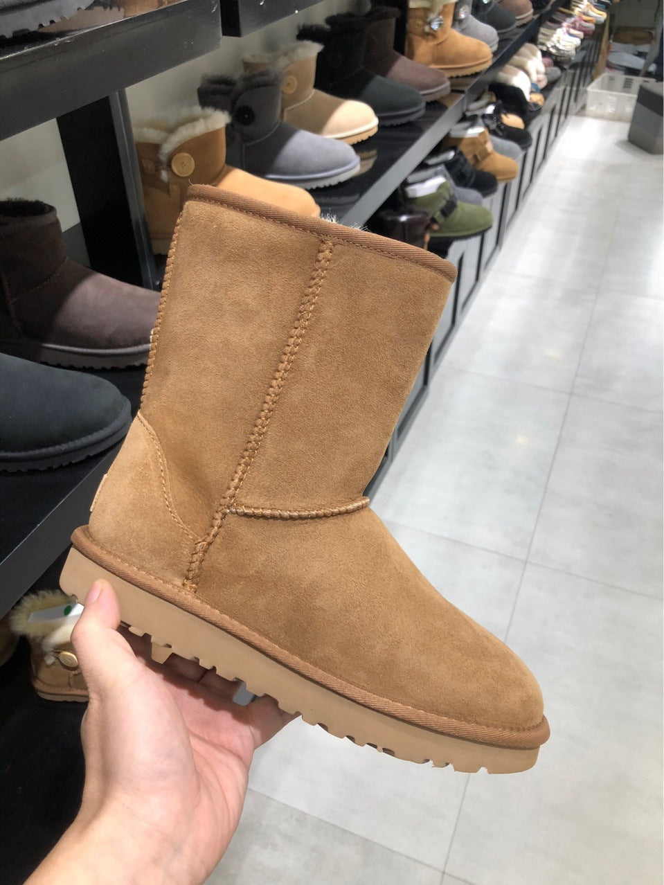 Women's Top Version Waterproof Mulberry Slope Sheepskin Snow Boots