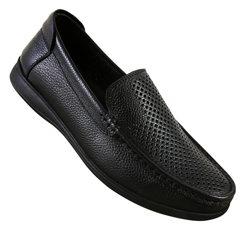 Men's Father Male Soft Man Breathable Slip Leather Shoes