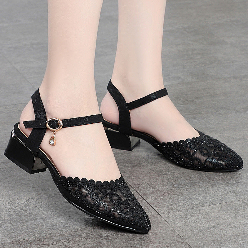 Women's Spring Single Low Perforated Breathable Mesh Casual Shoes