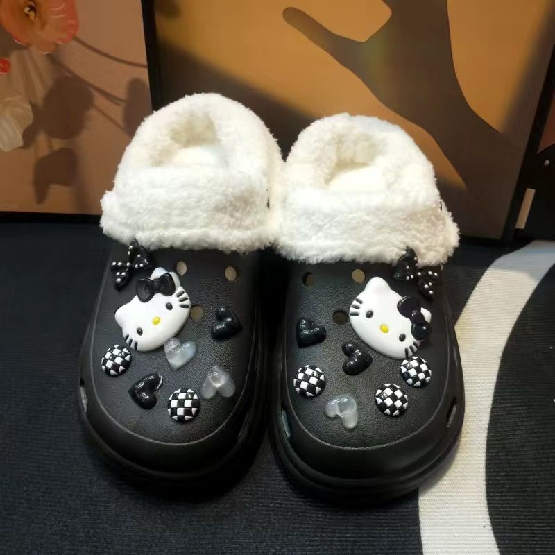 Women's Winter Fleece-lined Warm Cute Couple Cotton Home Women's Shoes