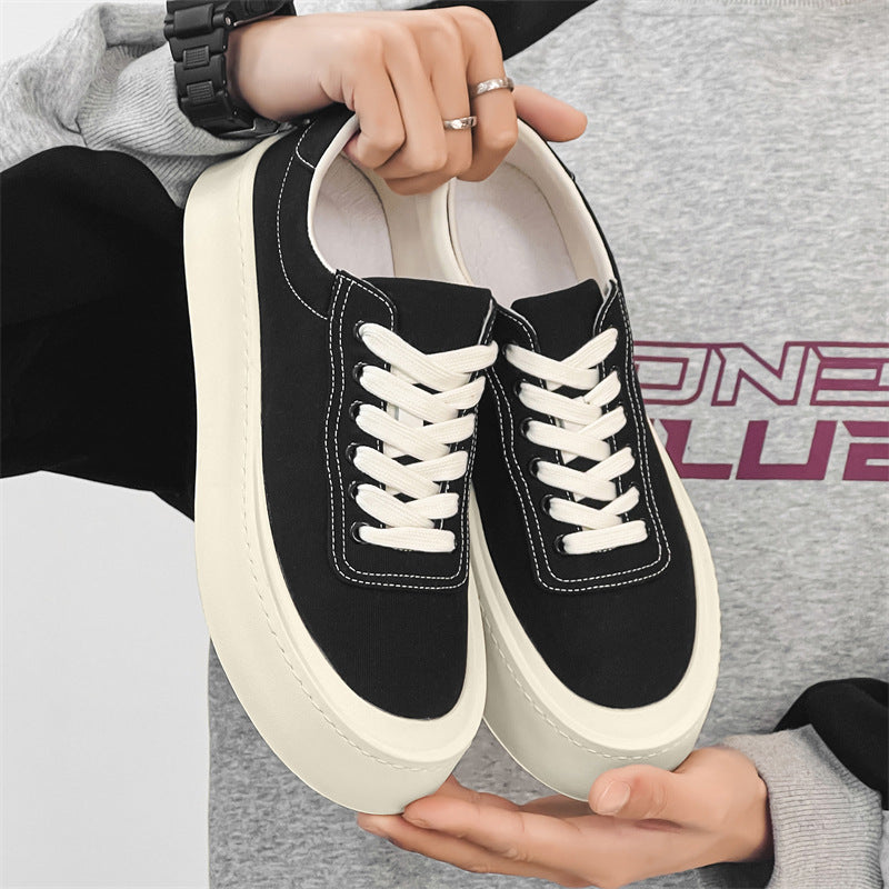 Men's Versatile Simple Style Thick-soled Summer Breathable Men's Canvas Shoes
