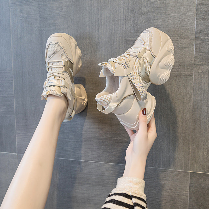 Women's Dad Autumn Platform Height Increasing Insole Men's Shoes