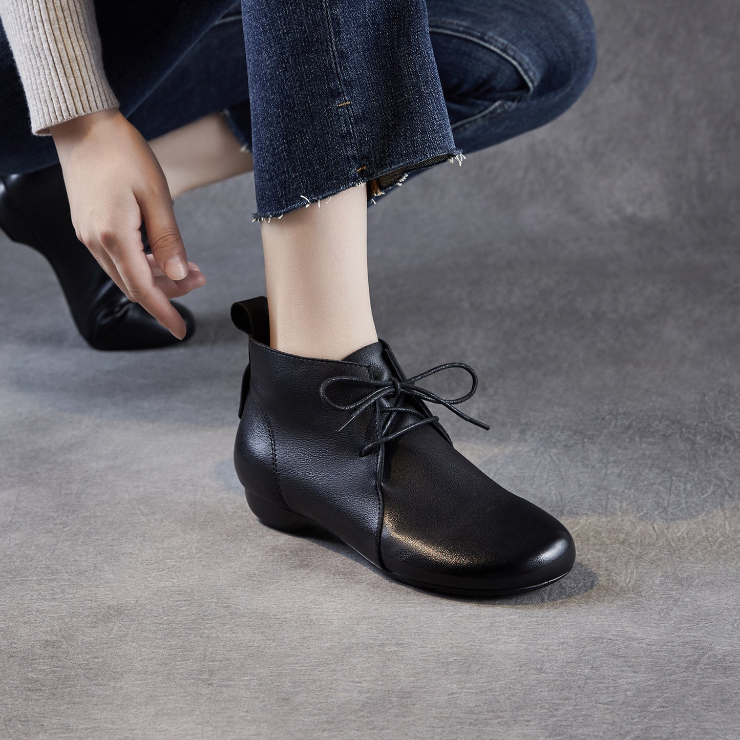 Women's Retro Ankle Authentic Comfortable Soft Bottom Boots