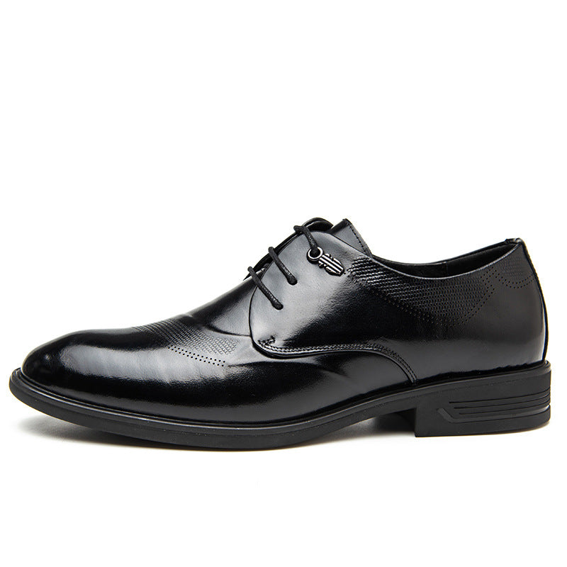 Men's First Layer Cowhide Business Formal Authentic Leather Shoes