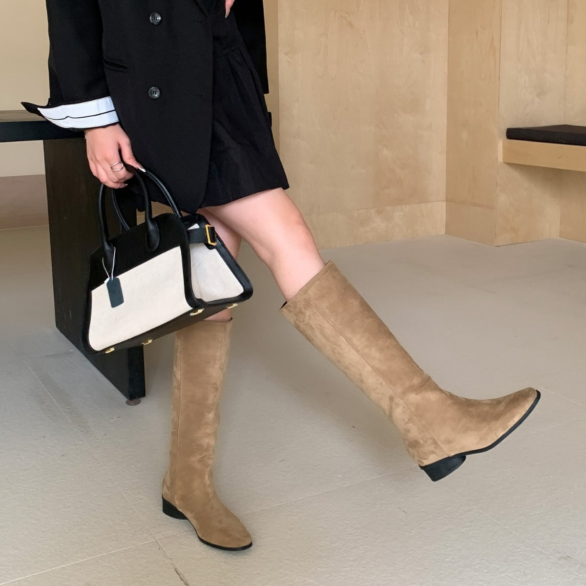 Toe Long Female Not Over The Knee Flat High Boots