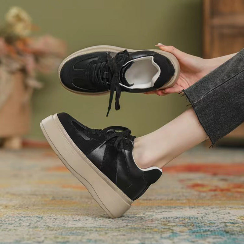 Height Increasing Insole German Training Leopard Print Casual Shoes