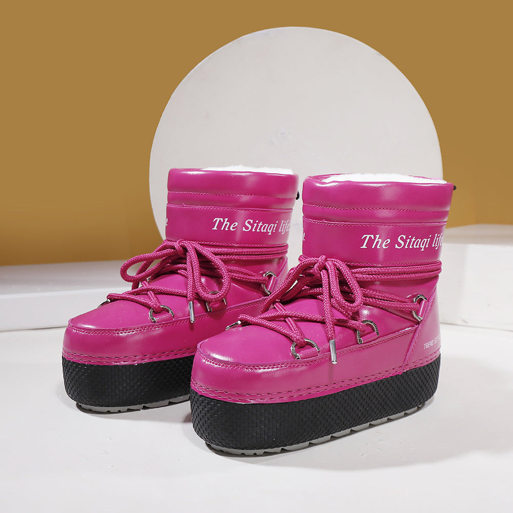 Feeling Satay Ski Warm Easy To Care Snow Boots