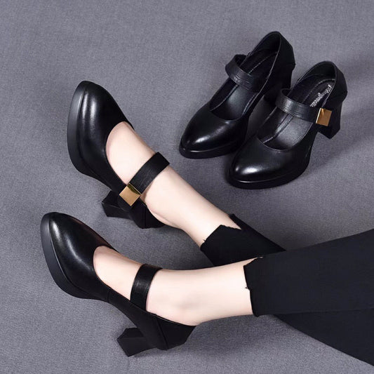 Women's High Thick Bottom Waterproof Platform Pumps Autumn Women's Shoes