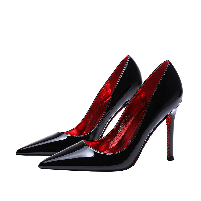 Women's High Stiletto Beautiful Sexy Wedding Black Patent Women's Shoes