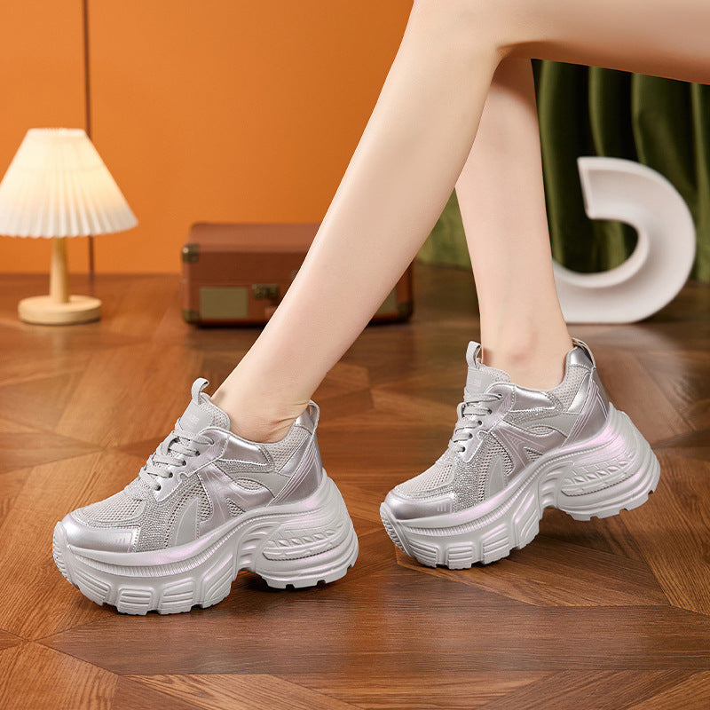 Women's Platform Dad Summer Height Increasing Insole Sneakers