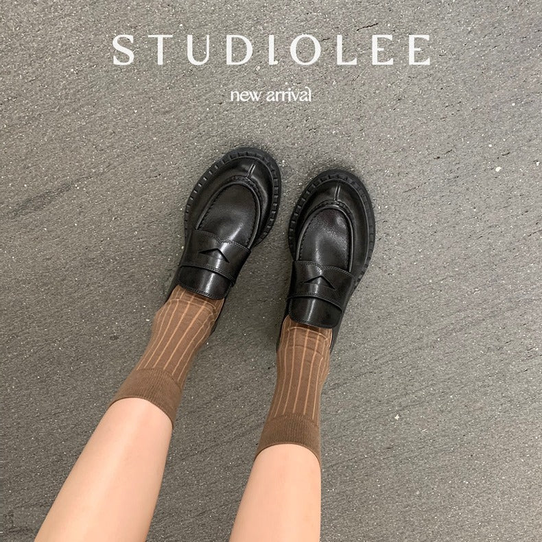 Women's Grape Mom Serena Evening Wind Retro British Style Imported Women's Shoes