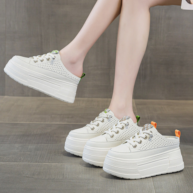 Women's Authentic Toe Box Half Height Increasing Women's Casual Shoes