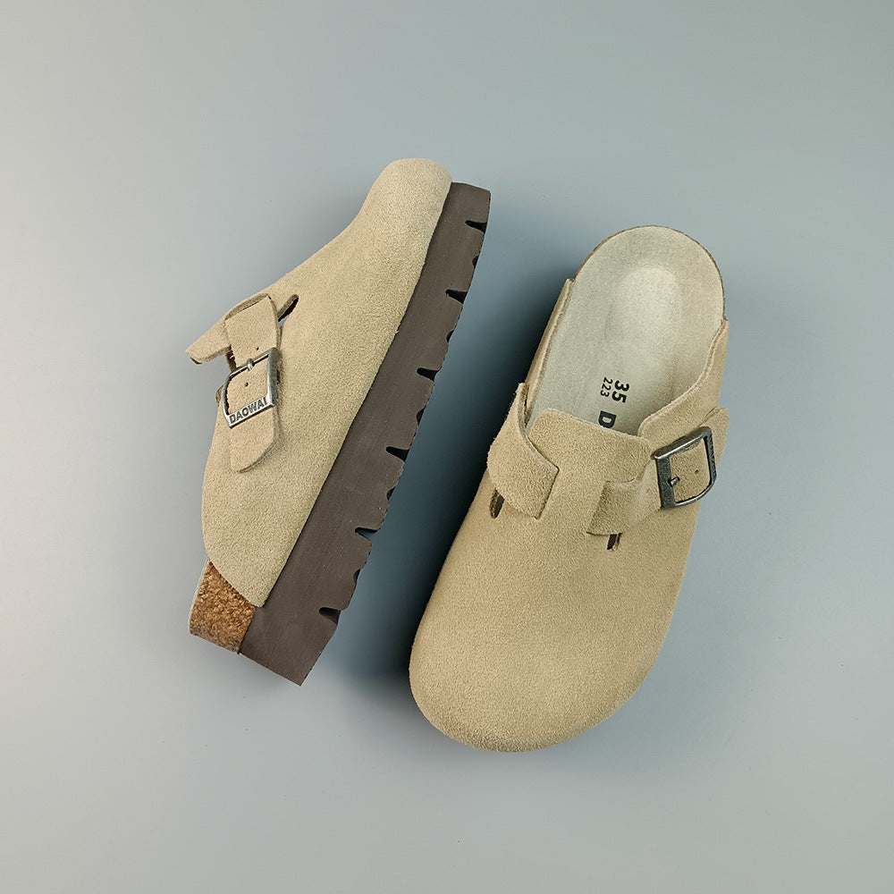 Women's Thick-soled Height Increasing College Box Comfortable Slippers