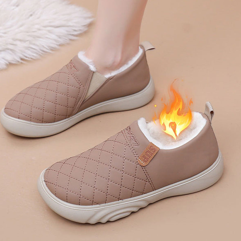 Women's Cotton Old Cloth Warm Slip-on Mother Boots