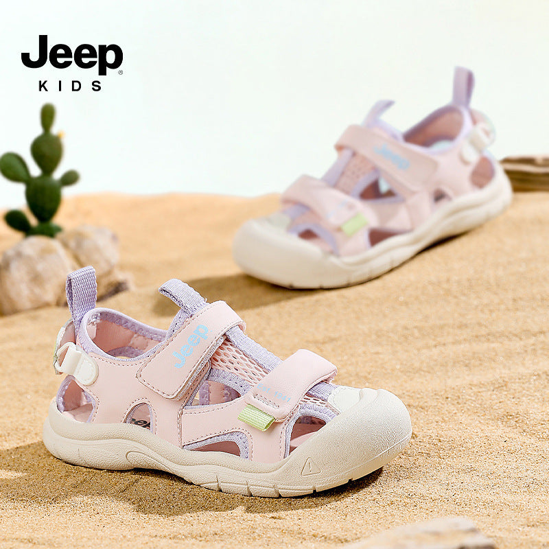 Jeep Boys Summer Closed Toe Velcro Soft Bottom Kid's Sandals