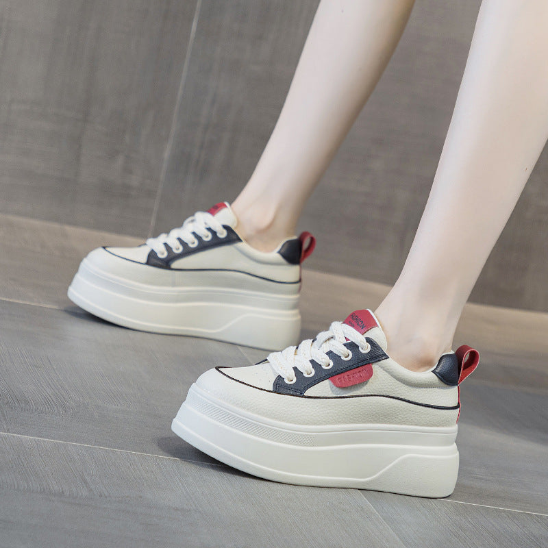 Women's White Small High Height Increasing Insole Women's Casual Shoes