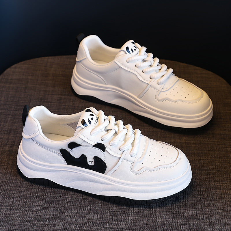 Women's Genuine Platform White Spring Sports Versatile Sneakers