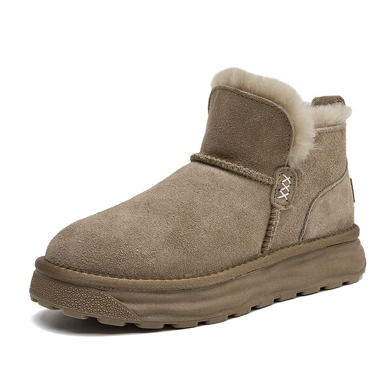 Women's Sheepskin Fur For Winter Fleece-lined Thickened Northeast Warm Boots