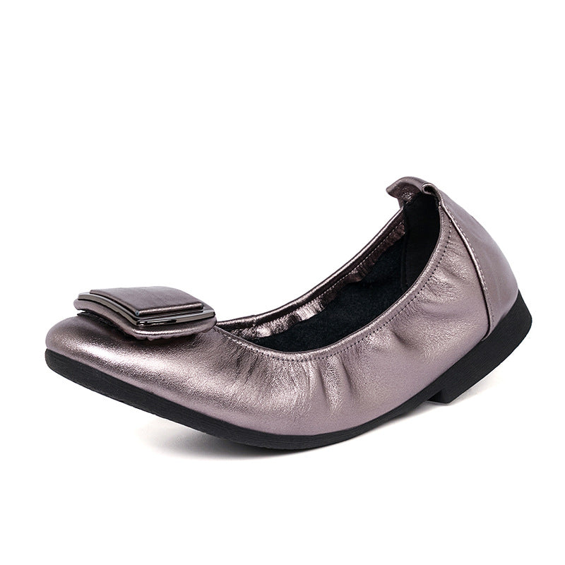 Women's Shallow Mouth Soft Bottom Round Head Plus Casual Shoes
