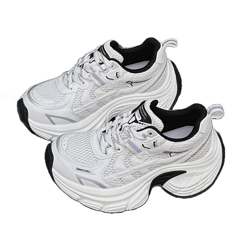 Women's Genuine Platform Dad Autumn Round Toe Soft Bottom Women's Sports Shoes