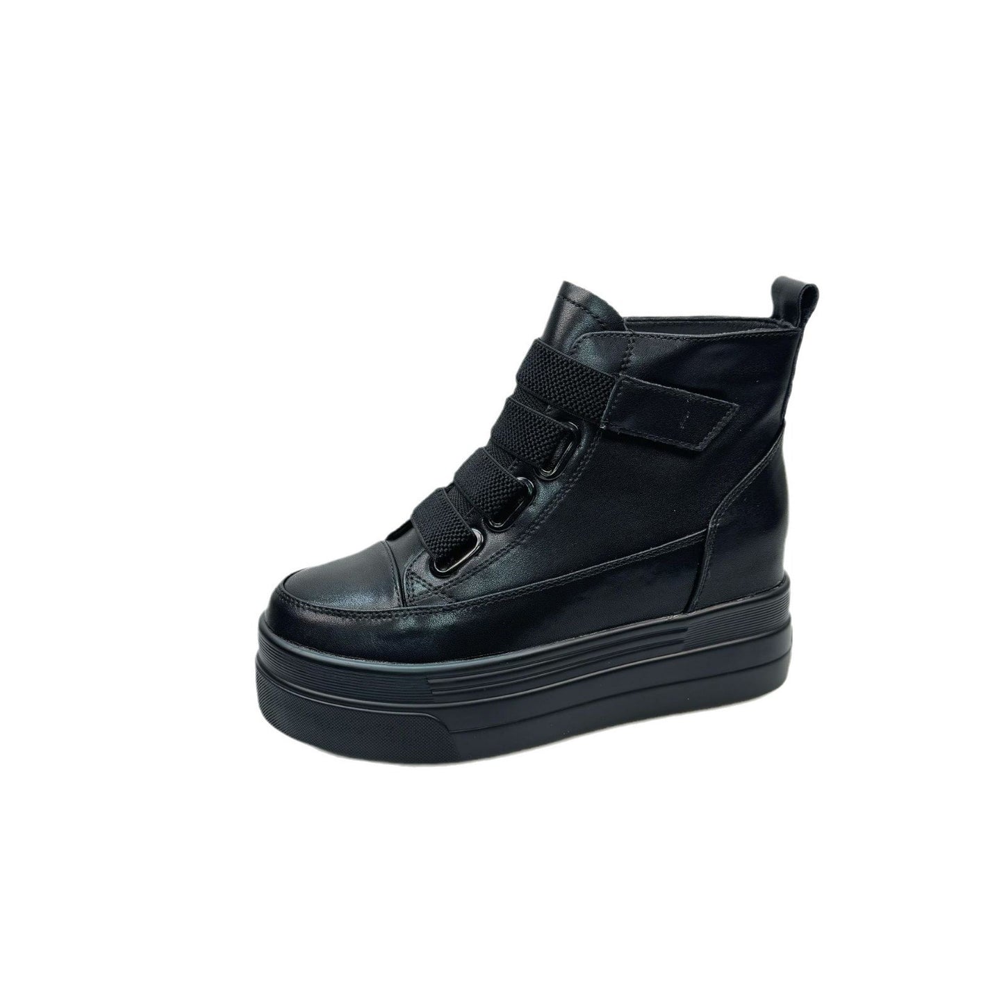 Women's Inner Height Increasing Black Small Tall Women's Shoes