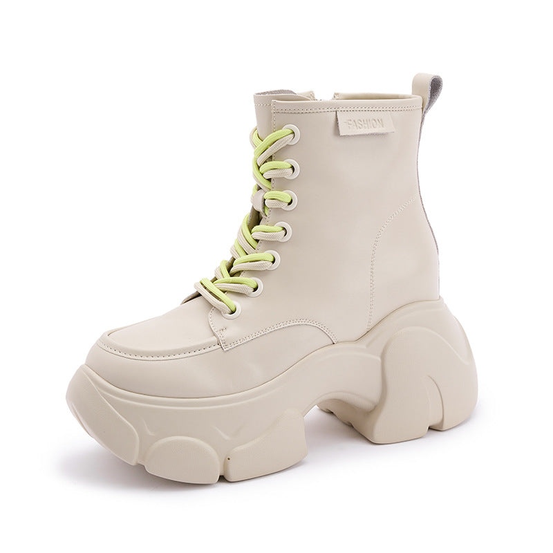 Women's Martin Small Height Increasing Insole Middle British Boots