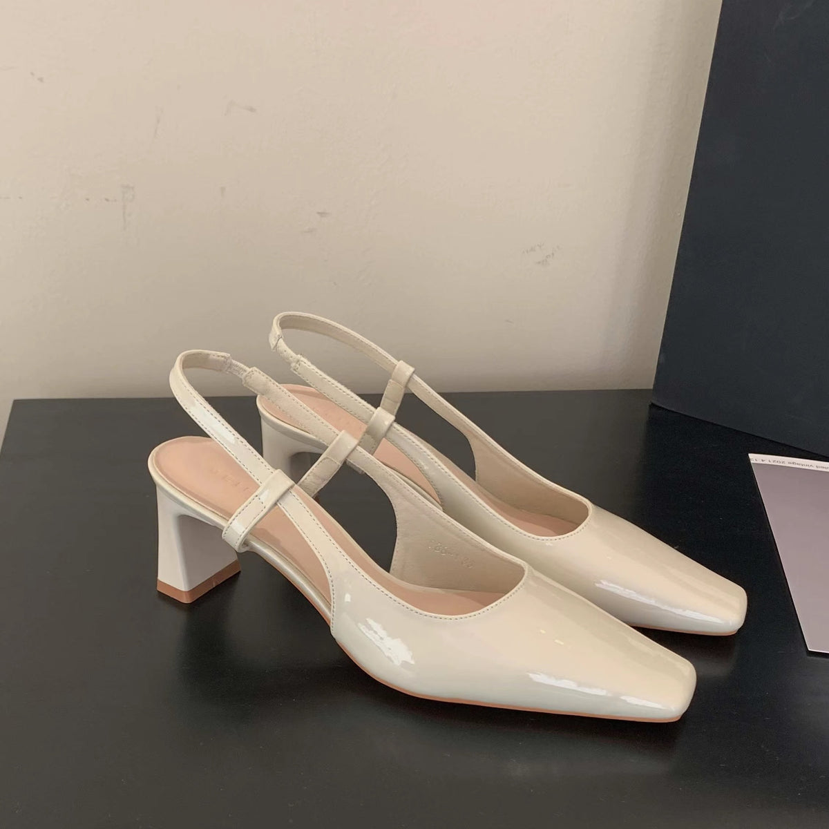 Women's Style Classic Summer Chunky Square Toe Shallow Mouth High-heeled Outdoor Women's Fashion Shoes