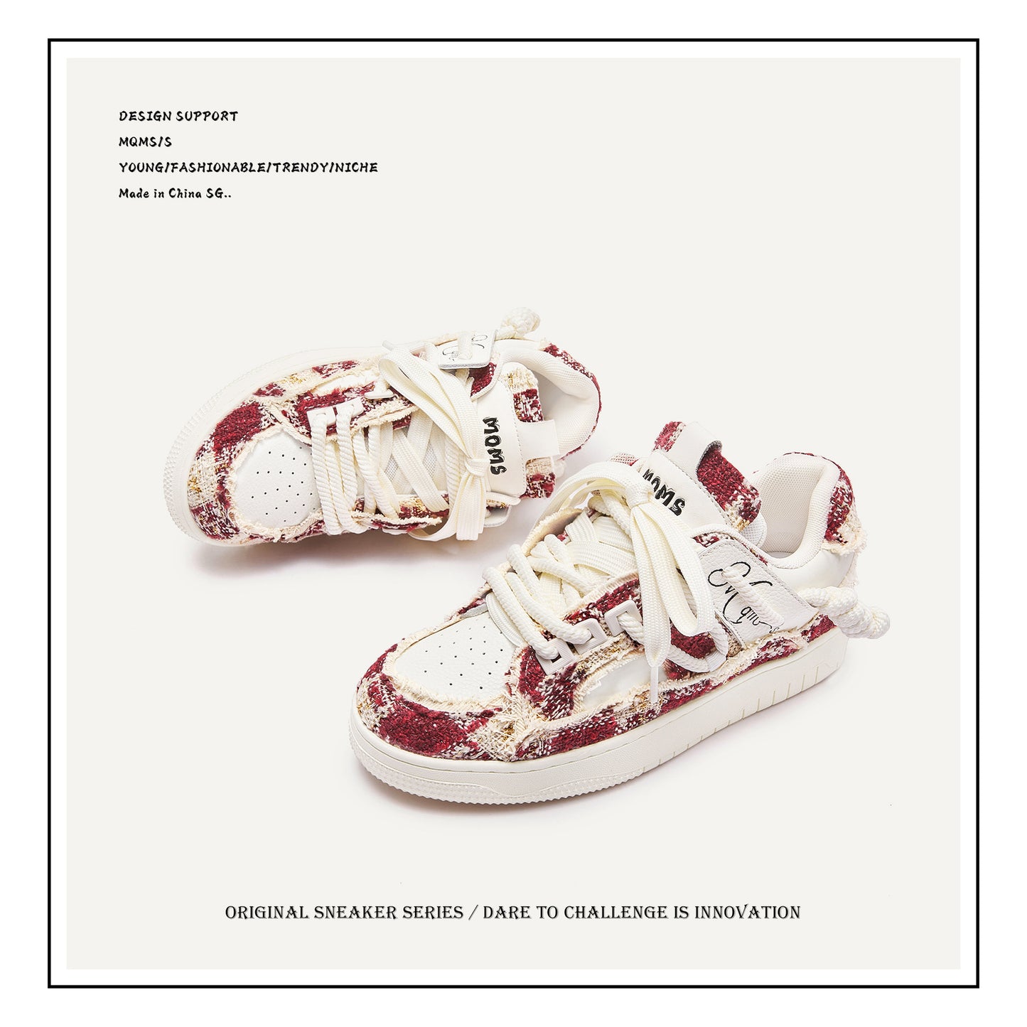 Women's & Men's Bread Red Original Life Classic Style Men's Shoes